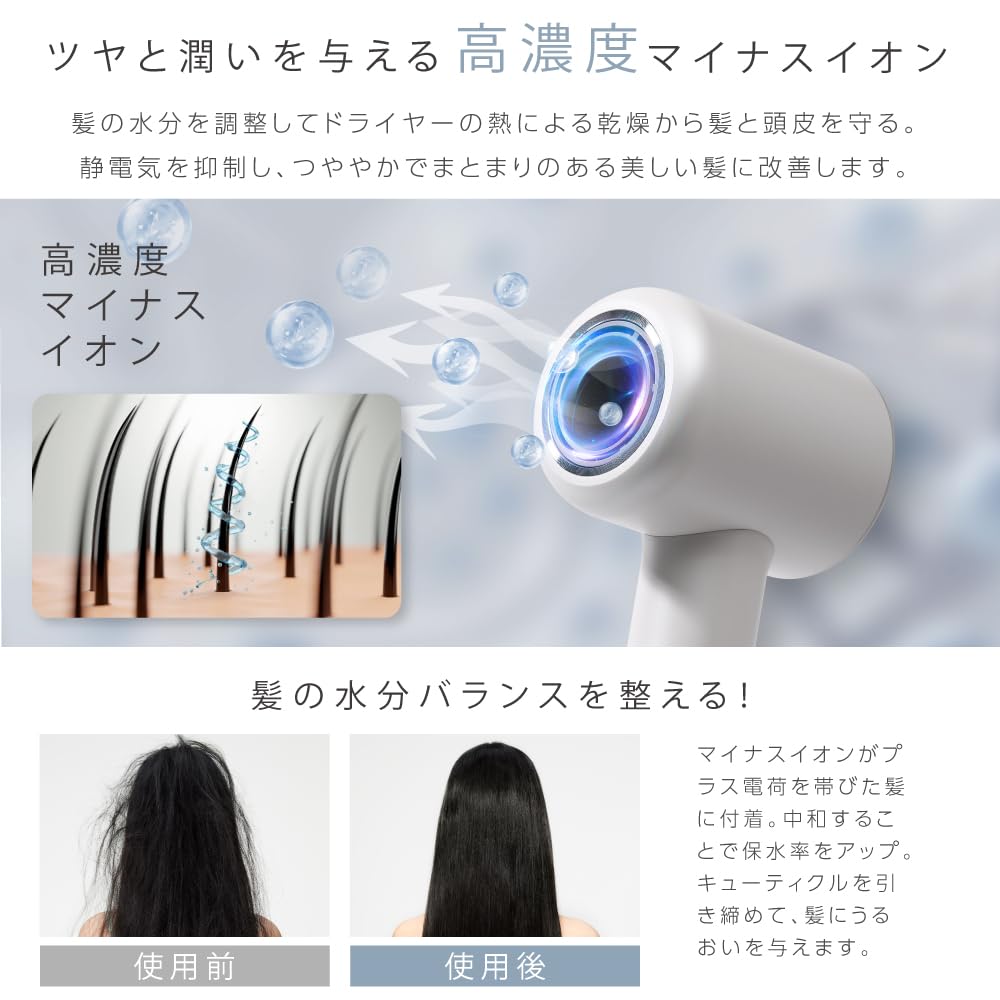 Amazon | 【サカモト商事】大風量 速乾 ドライヤー マイナスイオン 大